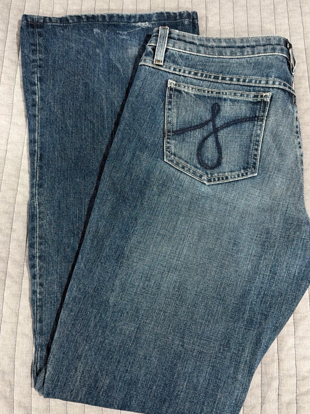 Juicy Couture Women's Medium Blue Bootcut Jeans with Pocket Logo